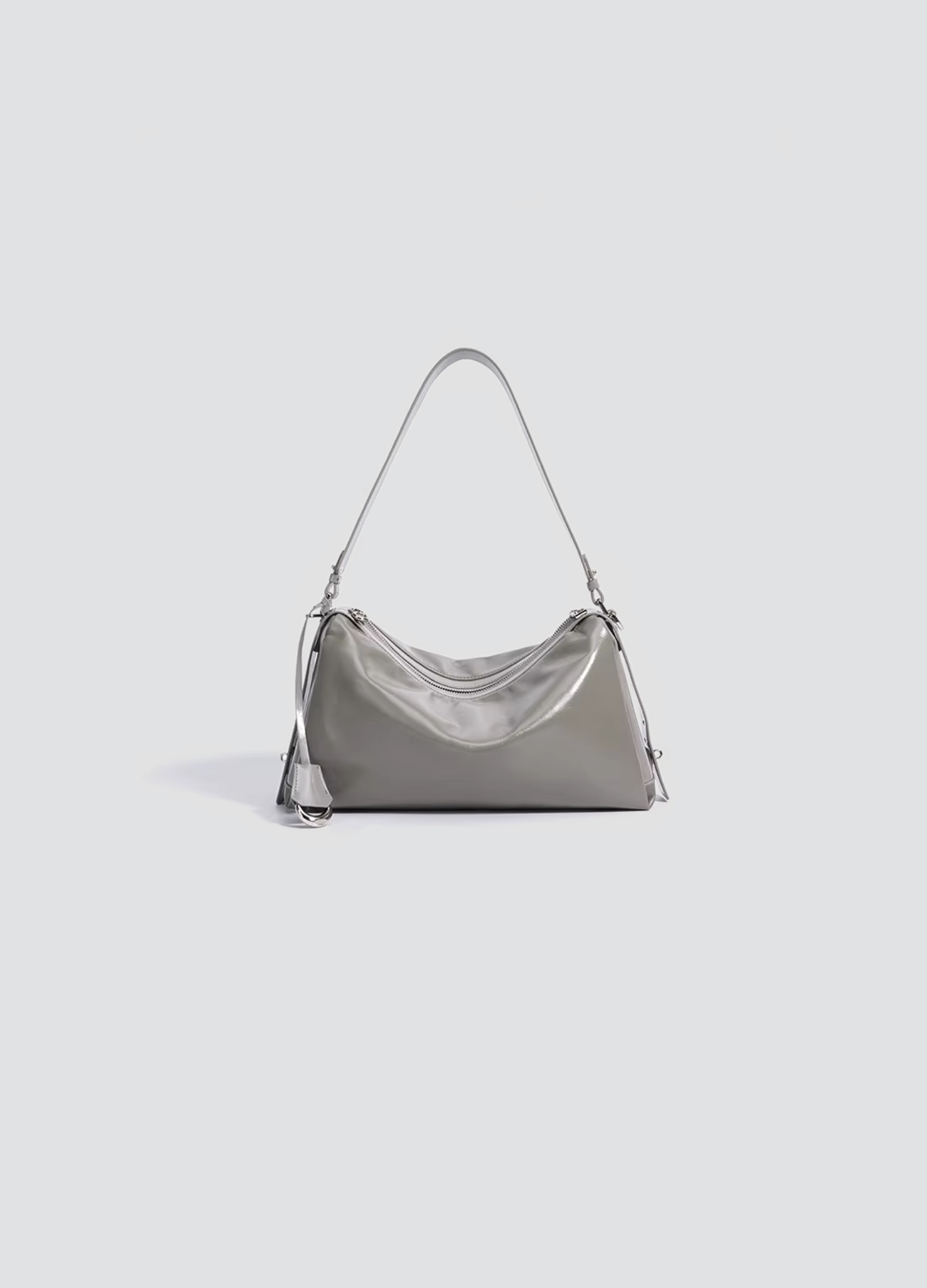 Glory Glossy Shoulder Bag In Gloss Leather